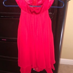 Cute little red high/low blouse or dress